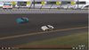 Heading for #50's checker flag, last lap pass