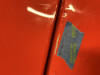 sample of a crack from the metal being flexed